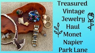 Sunday Vintage Jewelry Monet, Park Lane, Gold Filled Cameo Earrings