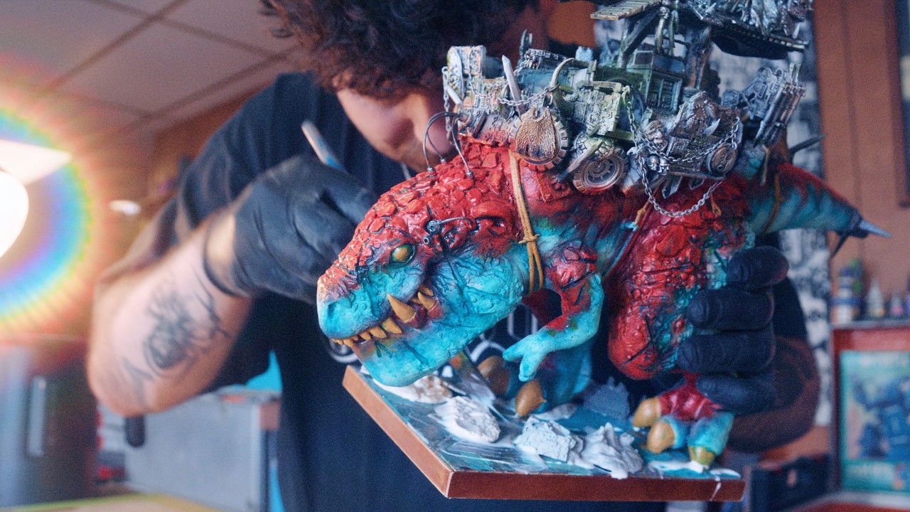 Our Giant 40k Ork Dinosaur needs a base