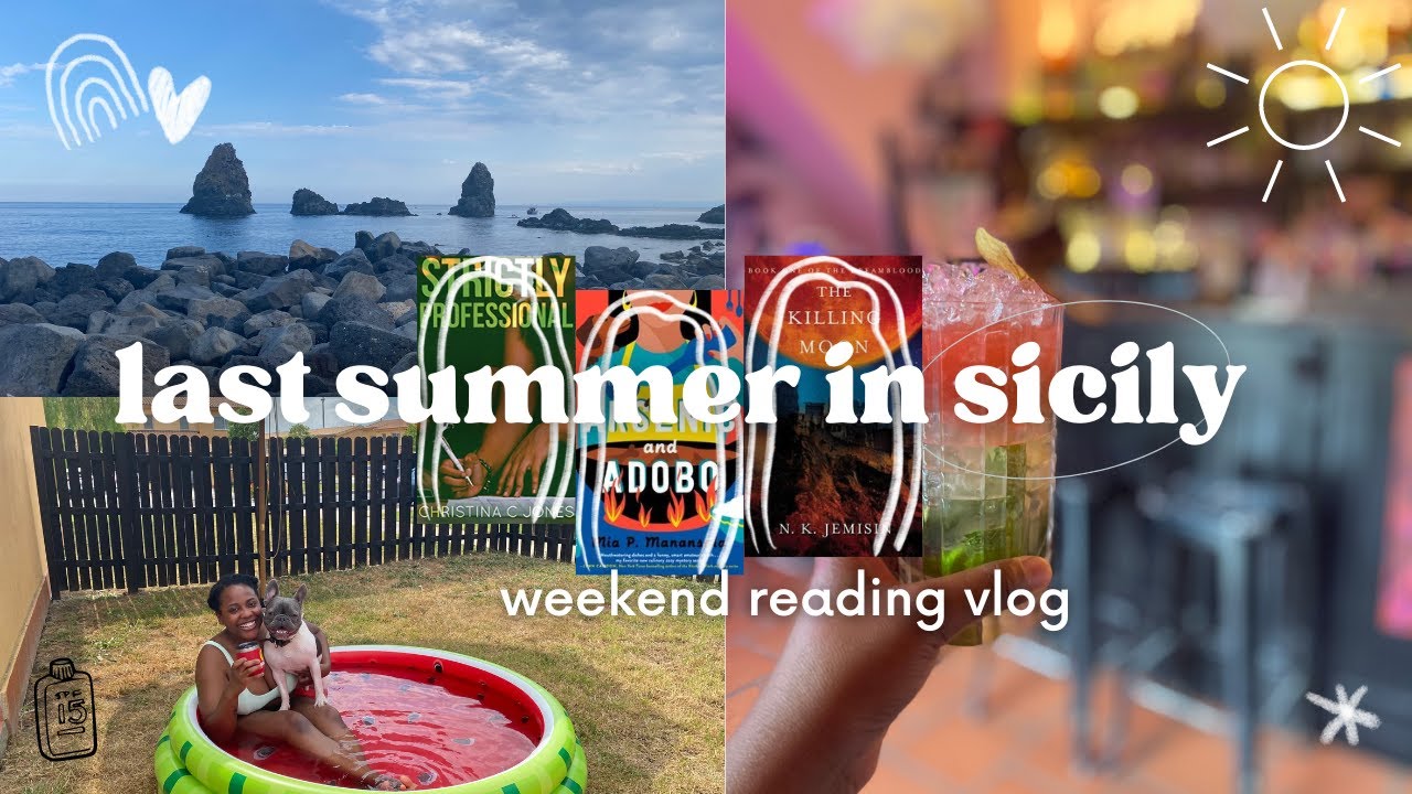 WEEKEND READING VLOG: pool day, margs, making ice cream, and a night on the town [CC]