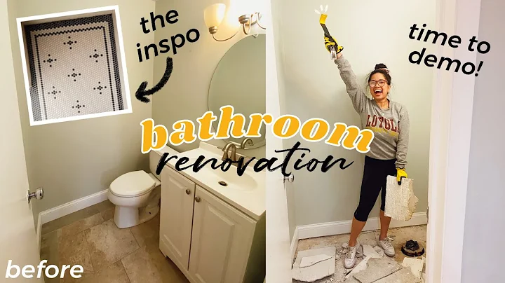 RENOVATING OUR BATHROOM! (pt 1) | DIY Penny Tile D...