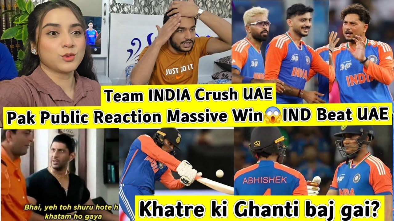 INDIA Beat UAE Massive Win Team INDIA Crush UAE By 9 Wickets Kuldeep Bowling🔥PAK Public Reaction 😱