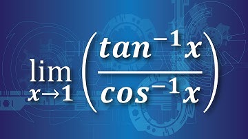 limit x→1 (tan inverse x)∕(cos inverse x)