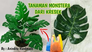 TANAMAN MONSTERA DARI PLASTIK KRESEK//How to make monstera plants from plastic bags//DIY