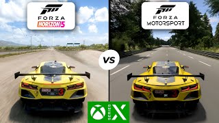 Forza Horizon 5 VS Forza Motorsport | Xbox Series X | GT Cars Sounds and Graphics Comparison 4K60