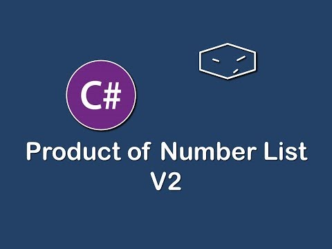 product of number list v2 in c#