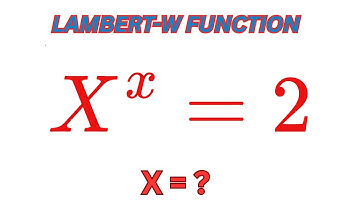 Solving x^x = 2 Using the Lambert W Function | Mind-Blowing Math Trick!