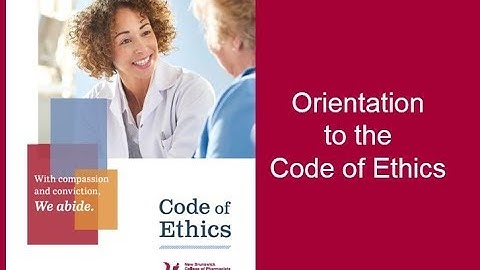 Code of Ethics - New Brunswick College of Pharmacists