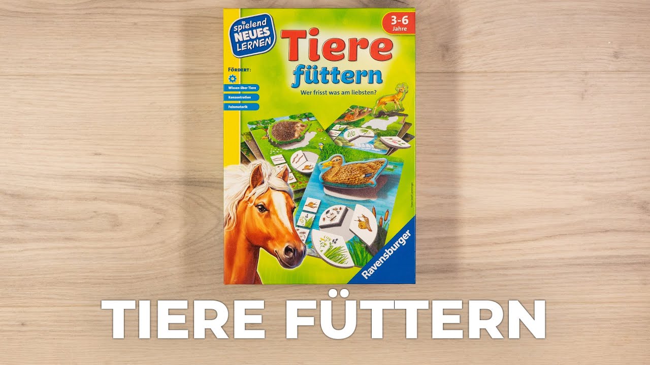 Ravensburger Spiel 'Tiere Füttern' – Lernspiel Für Kinder Ab 3 Jahren, 1–4 Spieler