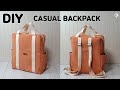 DIY 3-POCKET CASUAL BACKPACK/ Zipper Backpack/ Travel Rucksack/sewing tutorial[Tendersmile Handmade]