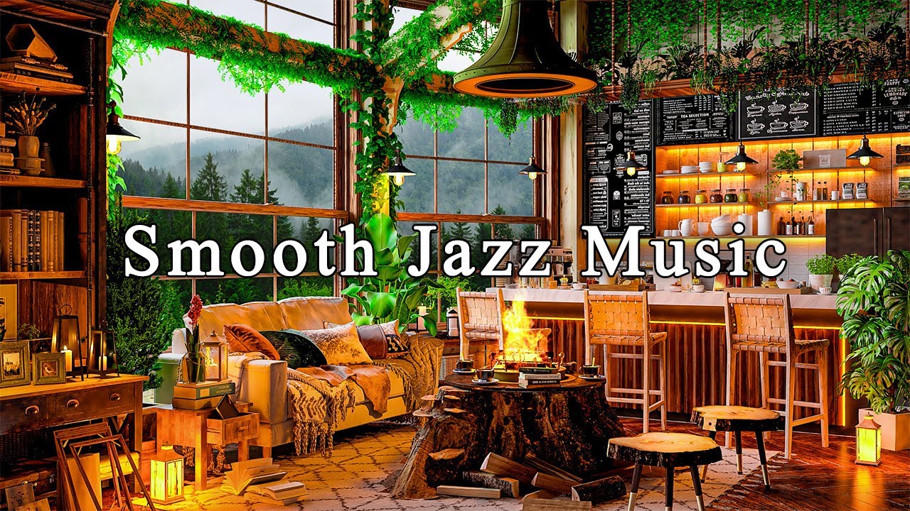 Smooth Jazz Instrumental Music at Cozy Coffee Shop Ambience ☕ Relaxing Jazz Music for Studying, Work