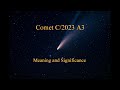 Meaning of Comet C/2023 A3