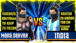 Vincenzo vs Raistar Squad || Free fire India 🇮🇳 vs Mena server Clash Squad Battle - Nonstop gaming