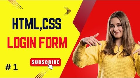 How to Create Login Form in HTML and CSS | Beginner Tutorial