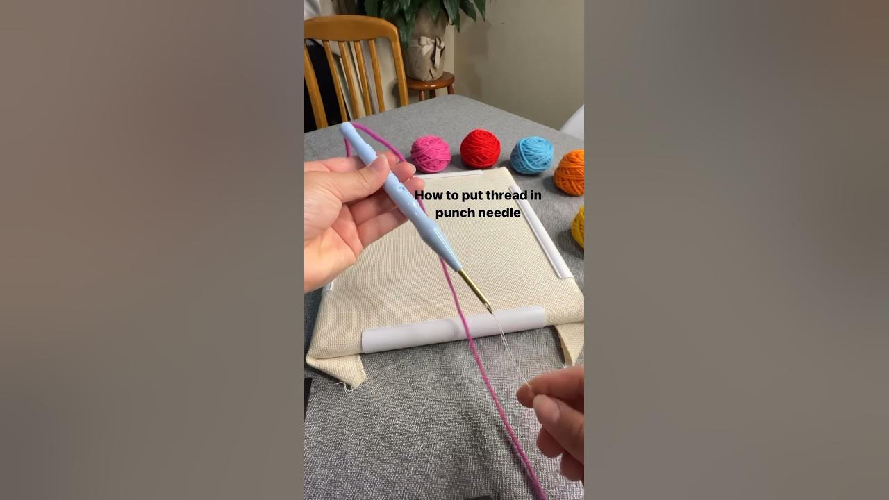 How to put thread in punch needle #punchneedle #embroidery #australia #needleart #textileart How to put thread in punch needle #punchneedle #embroidery #australia #needleart #textileart
