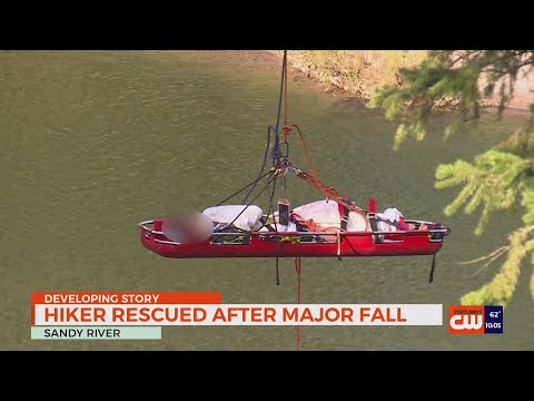 Teen rescued, hospitalized after falling 150 feet down embankment of Sandy River