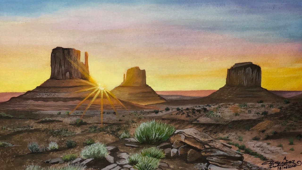 Desert Watercolor Painting YouTube