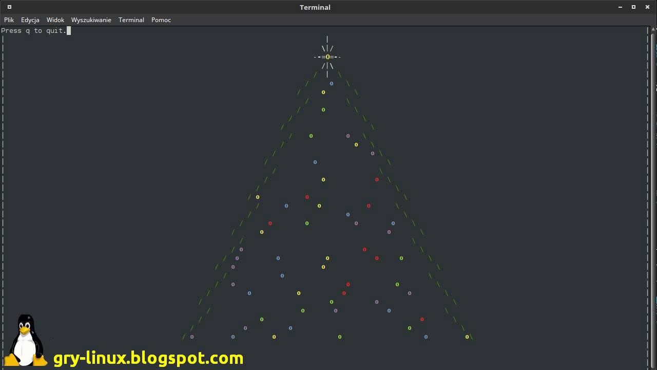 [PL] Linux gry: christmas tree - YouTube
