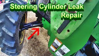 Tractor Steering Cylinder Leaking; Repairing a John Deere 5520 Steering Cylinder