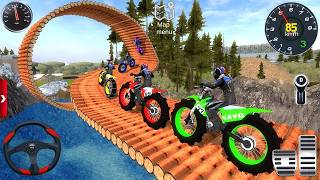 Vertical Mega Ramp Impossible Offroad Bike Racing 3D - Extreme Stunts Tracks - Android GamePlay #1 screenshot 3