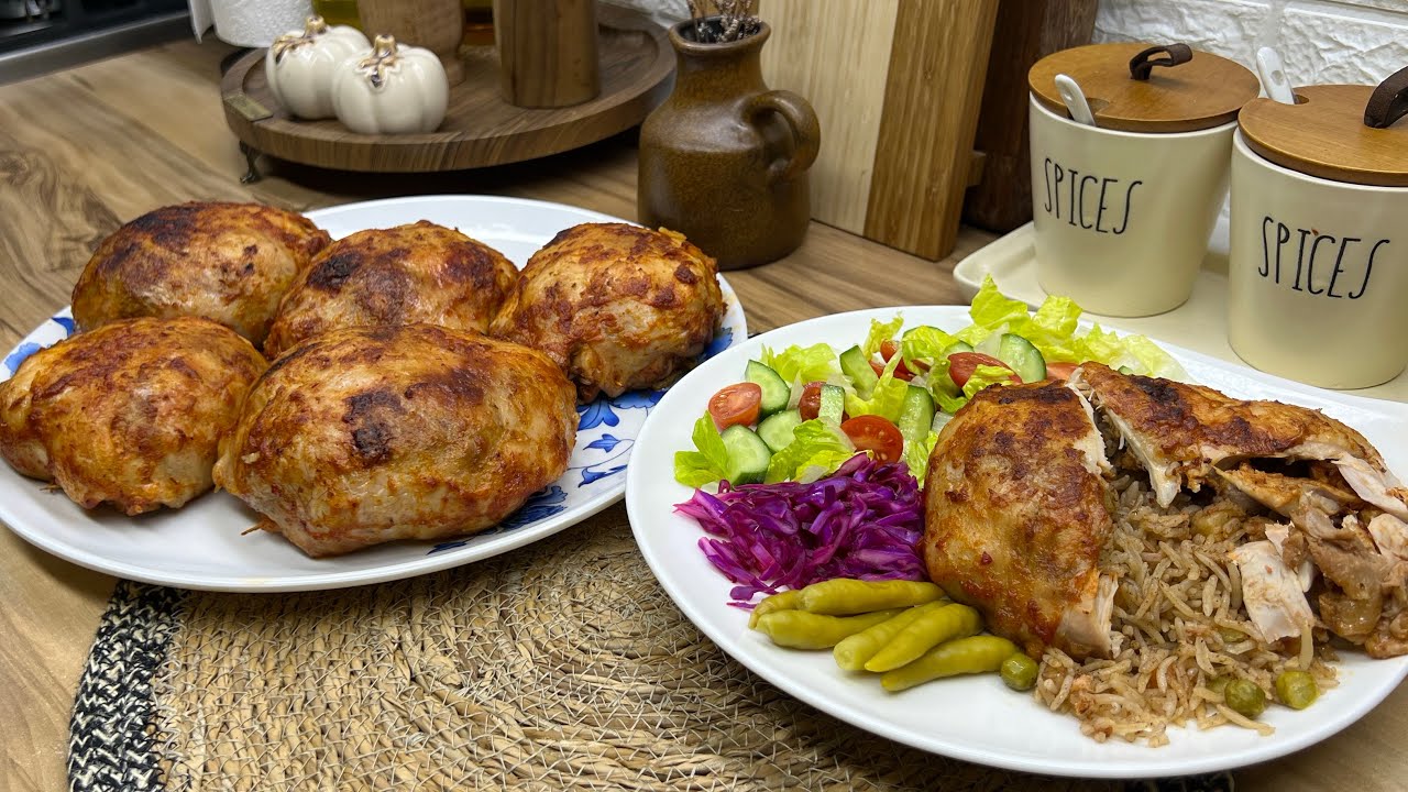 افخاذ دجاج محشية / بأسهل طريقة و شكلها فخم على سفرة الإفطار 👌🌙