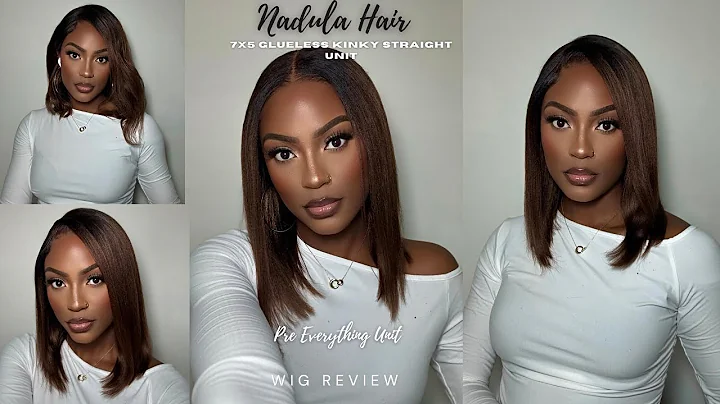 UNDER $100! UPGRADED Beginner OMBRÉ YAKI Wig | NO GLUE Pre-Cut Bleached Knots | Nadula Hair
