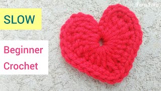 How to Crochet a Heart for Beginners I Step by step tutorial