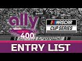 NASCAR Cup Series Entry List for Nashville