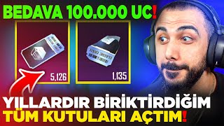 2 YILDIR BİRİKTİRDİĞİM TÜM KLASİK KUTULARI AÇTIM!! 😮 100.000 UC BELEŞ KUTU! | PUBG MOBILE