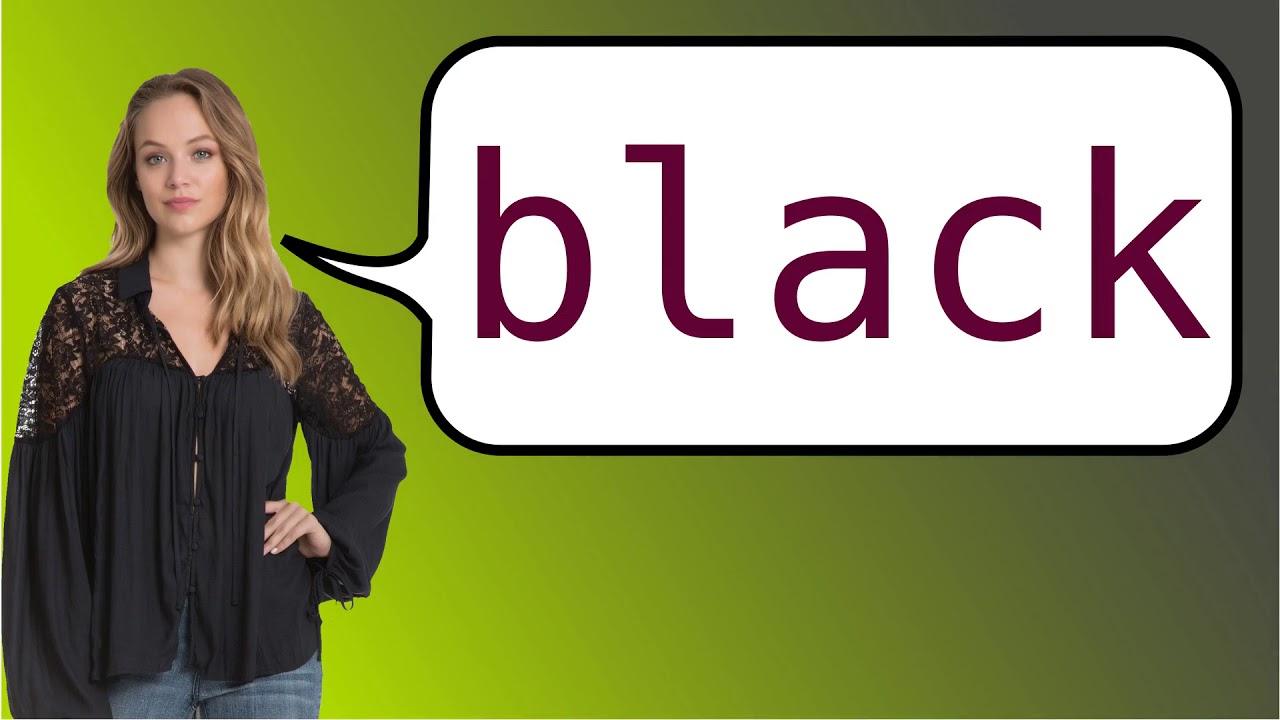 Como dizer 'preto' em ingles? - YouTube
