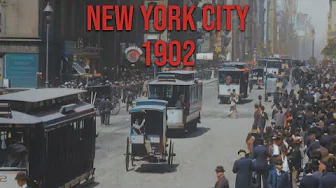 New York City in 1902 - Restored Footage