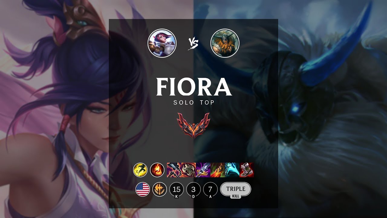 Fiora Top vs Olaf - NA Grandmaster Patch 12.16