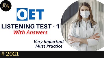 OET 2.0 Listening Sample Test - 1 With Answers 2021 | Listening Practice Test For Nurses/Doctors