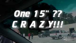 One 15 inch Sub 2400 Watts NSPL DBDrag Bass Chevy Mayhem Aveo