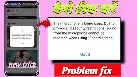 the microphone is being used due to privacy and security restriction screen recording problem fix