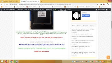 Walton Primo H6 Lite Frp Unlock File 30MB No Need Box Only Sp Flash Tool