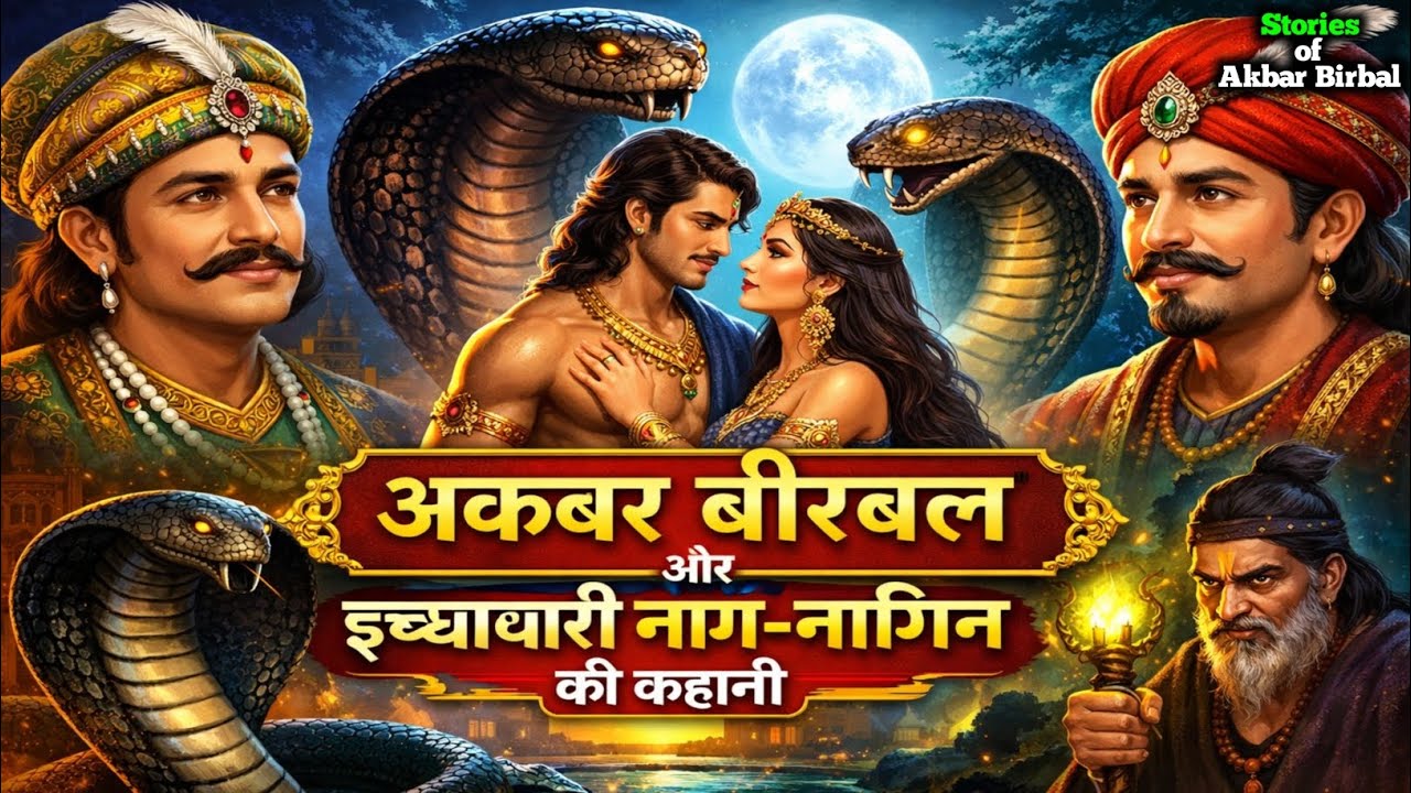 इच्छाधारी नाग और नागिन की जोड़ी, अकबर बीरबल कि कहानी Akbar Birbal ki kahani, Stories of Akbar Birbal