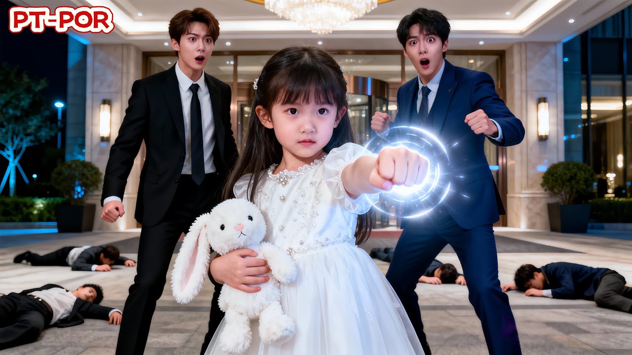 ⭐O guarda-costas do bilionário… é uma garotinha de seis anos com um coelhinho de pelúcia !