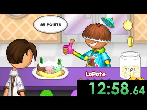 crashing papa's scooperia by giving janana 3,106 bananas 