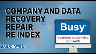 How to Recovery\Repair\Re index Company and Data in Busy Accounting Software in Hindi |Tutorial 34 Wealth