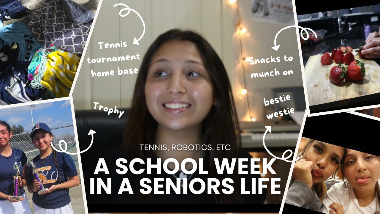 School week in a life of a Senior. Tennis tourney, friends, classes, Robotics etc.