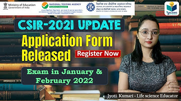 CSIR APPLICATION FORM RELEASED  (CSIR-2021)
