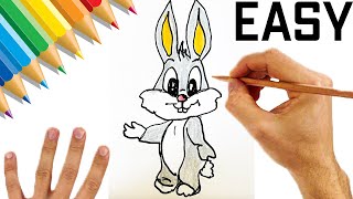 How to Draw Color Baby Bugs Bunny - Tutorial