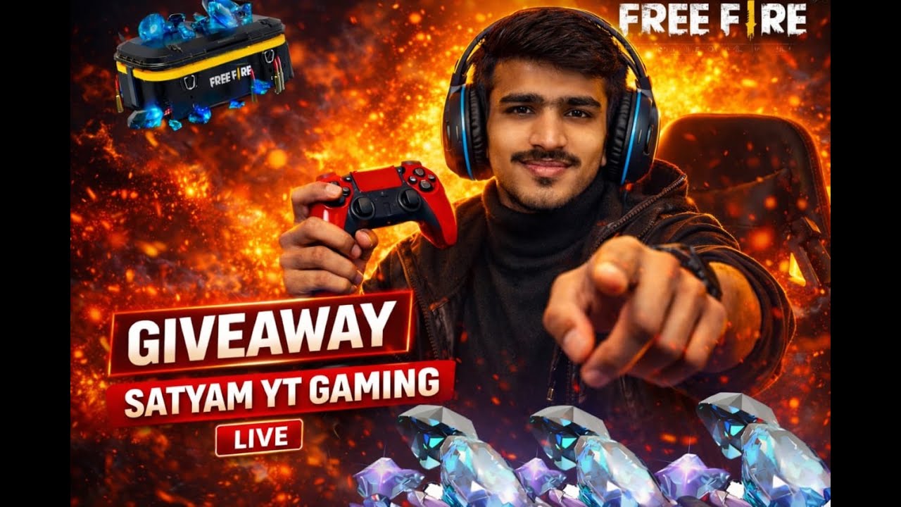 SATYAM YT Live 🔴 Today Big Giveaway Diomand & Giveaway Custom 😍 