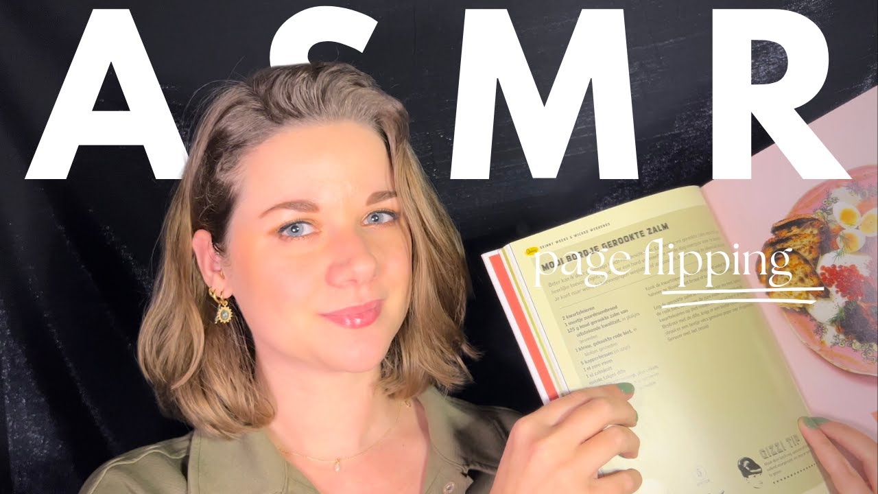 ASMR | ☆ Bladeren door een kookboek ☆ | layered mouthsounds | Dutch | ASMaRja
