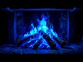 💙 Relaxing Blue Flame Fireplace 🔥 Calm Ambient Fire for Sleep, Study & Meditation