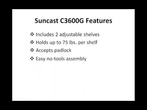 1 Review Suncast C3600g Utility Storage Base Cabinet Youtube