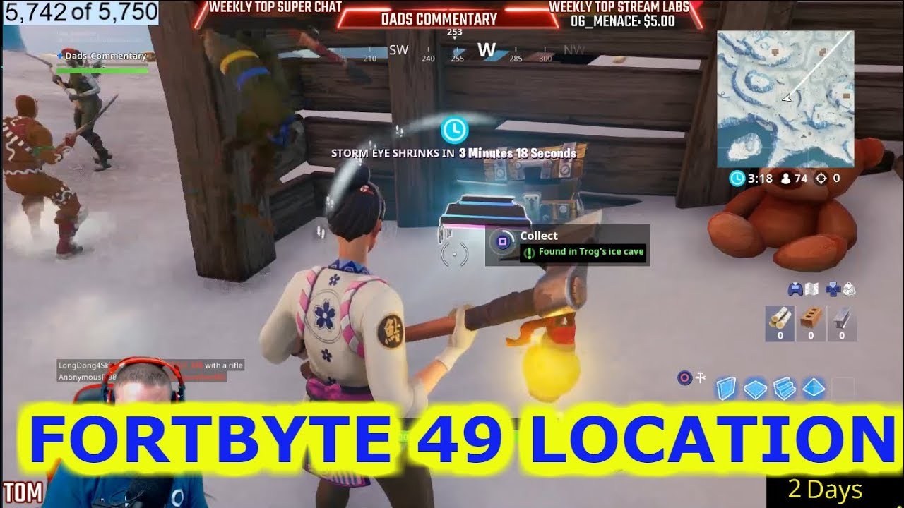 FORTBYTE 49 Location - FOUND IN TROG'S ICE CAVE FORTNITE
