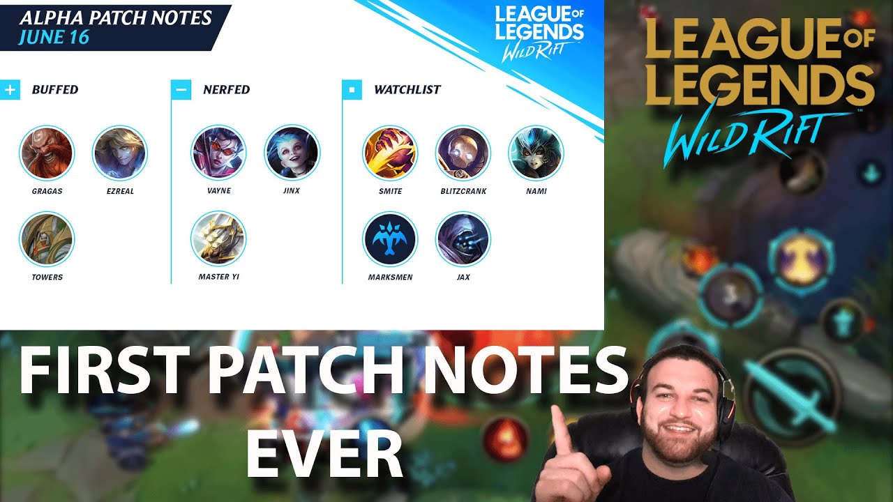 FIRST EVER WILD RIFT PATCH NOTES! (English Commentary) | League of ...