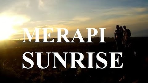 Enjoying Hot Coffee With Beautifull Mount Merapi Sunrise