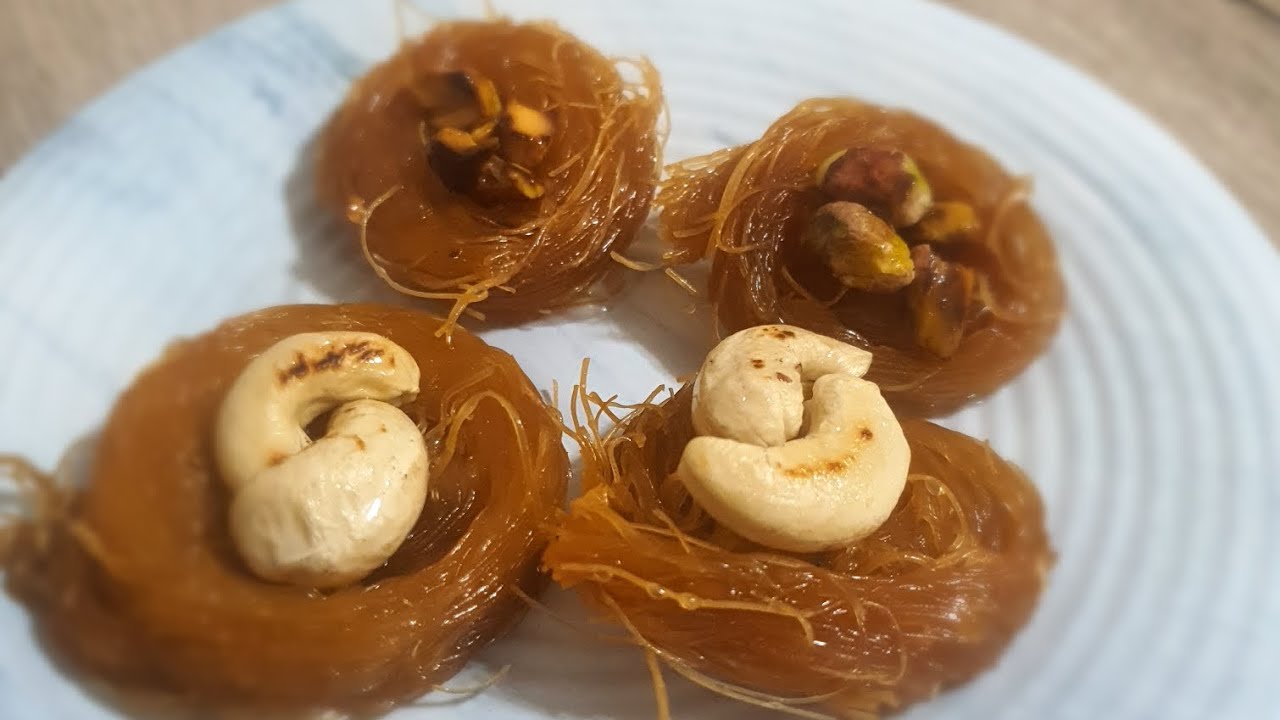Bird Nest Baklava without Oven No bake Baklava Ramadan Special